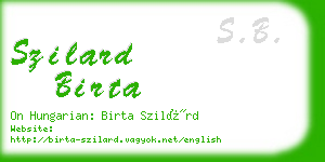 szilard birta business card